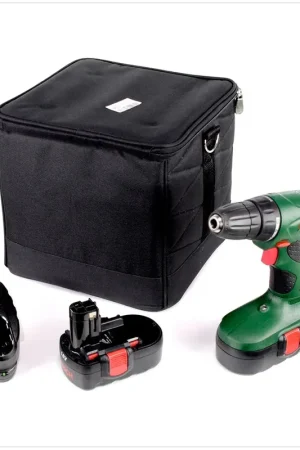 Bosch PSR 18 V Perceuse-visseuse sans fil avec 2 Batteries + Chargeur + Sac de transport Makita 831373-8 Soldes