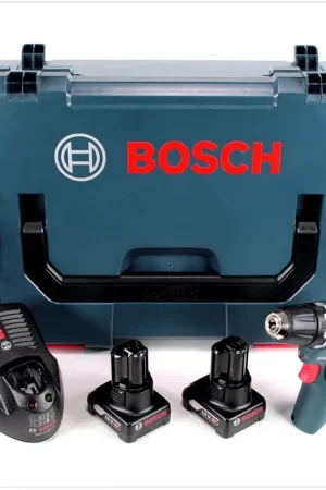 Bosch GSR 12V-20 Professional Perceuse-visseuse sans fil brushless 20 Nm + Coffret L-Boxx + 2x Batteries GBA 4,0 Ah + Chargeur GAL 1230 Vente Flash