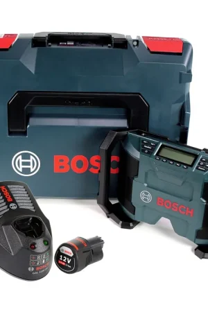 Radio de chantier à batterie Bosch GPB 12V-10 12V + 1x batterie 3,0Ah + chargeur + L-Boxx Remise