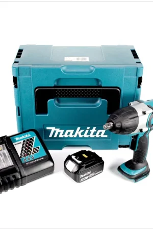 Makita DTW 450 RF1J 18V Li-ion Boulonneuse à chocs sans fil avec boîtier Makpac + 1x Batterie BL 1830 3,0 Ah + Chargeur rapide DC 18 RC Nouvelle Collection