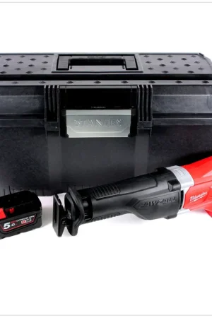 Scie sabre à batterie Milwaukee M18 BSX 18V + 1x batterie 5,0Ah + coffret - sans chargeur Vente Directe