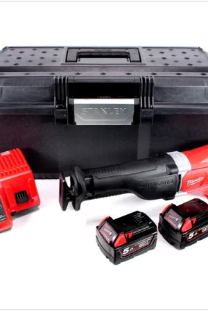 Prix Choc Scie alternative à batterie Milwaukee M18 BSX-502 18V + 2x batteries 5,0Ah + chargeur + mallette