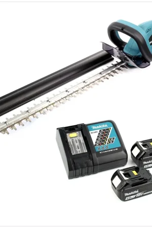 Makita DUH 523 RM2 18V Li-Ion Taille-haie sans fil + 2x BL 1840 4,0 Ah Batteries + DC 18 RC Chargeur Prix Choc