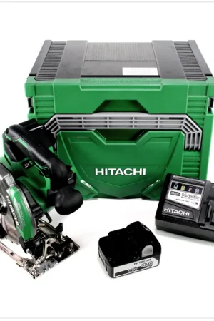 Vente Flash Hitachi C 18 DBAL 18 V Scie circulaire sans fil brushless 165 mm + Coffret + 1x Batterie + Chargeur
