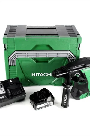 Hitachi DH 18 DBL 18 V Li-Ion Perceuse à percussion Brushless SDS-Plus sans fil + Coffret Hitachi HSC type 3 + 1x Batterie + Chargeur Prix Réduit