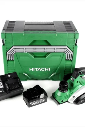 Hitachi P 18 DSL Rabot sans fil 18 V Li-Ion 82 mm + 1x Batterie Hitachi BSL 1860 18 V 6,0 Ah + Chargeur sans fil Hitachi UC 18YSL3 14,4 - 18 V + Coffret de transport Hitachi Sytem Case HSC Typ 3 Achetez Aujourd'hui