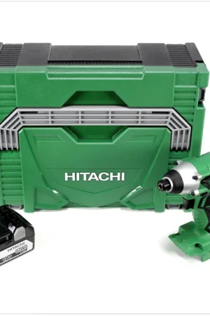 Super Prix Hitachi WH 18 DGL 18V Visseuse à chocs sans fil + Hitachi System Case HSC type 2 + 1x Batterie 5,0 Ah - sans chargeur