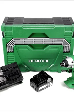 Solde Hitachi WH 18 DGL 18V Visseuse à chocs sans fil + Coffret système Hitachi HSC type 2 + 1x Batterie 5,0 Ah + Chargeur