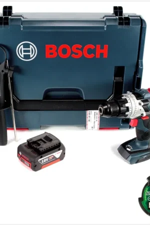 Réduction Bosch GSB 18 V-85 C Professional Li-Ion Brushless Perceuses-visseuses à percussion sans fil avec boîtier L-Boxx + Module Bluetooth GCY 30-4 + 1x Batterie GBA 5,0 Ah - sans Chargeur