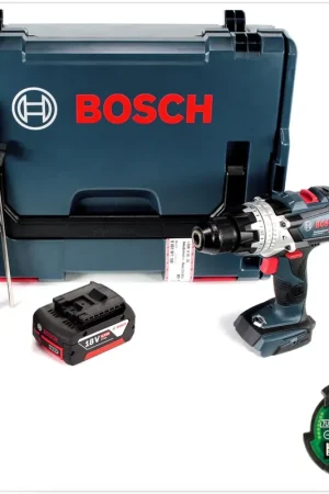 Remise Bosch GSB 18 V-85 C Professional Li-Ion Brushless Perceuses-visseuses à percussion sans fil avec boîtier L-Boxx + Module Bluetooth GCY 30-4 + 1x Batterie GBA 6,0 Ah - sans Chargeur