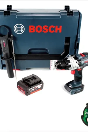 Bosch GSR 18 V-85 C Professional Li-Ion Brushless Perceuse-visseuse sans fil avec boîtier L-Boxx + Module Bluetooth + 1x Batterie GBA 5,0 Ah Commander Vite