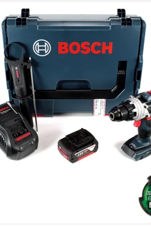 Promotion Bosch GSR 18 V-85 C Professional Li-Ion Brushless Perceuse-visseuse sans fil avec boîtier L-Boxx + Module Bluetooth + 1x Batterie GBA 5,0 Ah + Chargeur