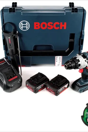 Prix Bas Bosch GSR 18 V-85 C Professional Li-Ion Brushless Perceuse-visseuse sans fil avec boîtier L-Boxx + Module Bluetooth + 2x Batteries GBA 5,0 Ah + Chargeur