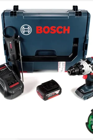 Bosch GSR 18 V-85 C Professional Li-Ion Brushless Perceuse-visseuse sans fil avec boîtier L-Boxx + Module Bluetooth + 1x Batterie GBA 6,0 Ah + Chargeur Réduction