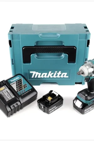 Paiement Sécurisé Makita DTW 285 RFJ 18 V Li-Ion Boulonneuse à chocs sans fil avec boîtier Makpac + 2x Batteries BL 1830 3,0 Ah + Chargeur rapide DC 18 RC