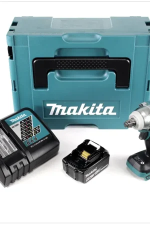 Dernière Chance Makita DTW 285 RM1J Visseuse à percussion sans fil 18V 280Nm 1/2" sans balai + 1x Batterie 4,0Ah + Chargeur + Coffret Makpac