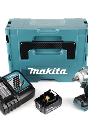 Makita DTW 285 RT1J 18 V Li-Ion Boulonneuse à chocs sans fil avec boîtier Makpac + 1x Batterie BL 1850 5,0 Ah + Chargeur rapide DC 18 RC Produit De Marque