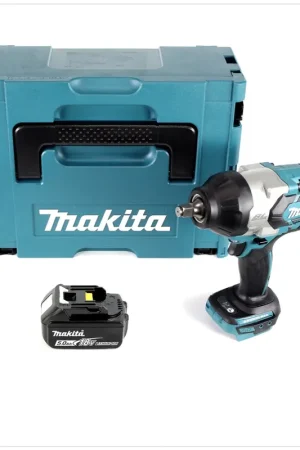 Makita DTW 1002 T1J Clé à choc 1/2" 18V 1000Nm Brushless + 1x batterie 5,0Ah + Makpac - sans chargeur Prix Cassé