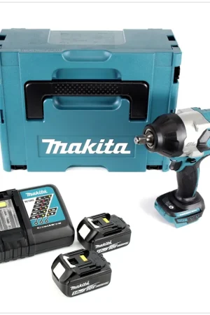 Makita DTW 1002 RTJ Clé à choc 1/2" 18V 1000Nm Brushless + 2x batterie 5,0Ah + chargeur + Makpac Marque