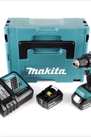 Paiement Sécurisé Makita DDF 484 RTJ Perceuse-visseuse sans fil 18V 54Nm + 2x batteries 5,0Ah + chargeur en Makpac