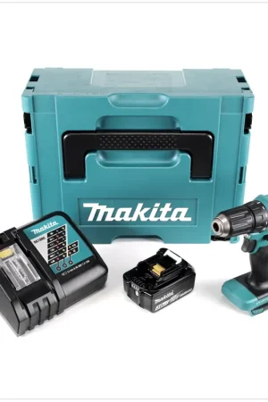 Makita DDF 483 RF1J 18 V Perceuse visseuse sans fil avec boîtier Makpac + 1x Batterie BL 1830 3,0 Ah + Chargeur DC18RC Bon Marché