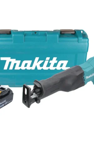 Promotion Makita DJR 186 F1K 18 V Li-Ion Scie récipro sans fil avec Boîtier de transport + 1x Batterie BL 1830 3,0 Ah, sans Chargeur