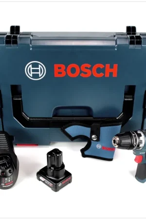 Bosch GSR 12V-15 FC Professional Perceuse-visseuse sans fil FlexiClick avec batterie 4 Ah + chargeur dans L-Boxx Expédié Aujourd'hui