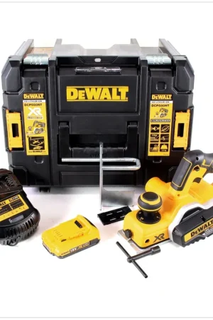 DeWalt DCP 580 D1 18 V Rabot sans fil 82 mm avec boîtier TSTAK VI + 1x Batterie DCB 183 2,0 Ah + 1x Chargeur DCB 115 Produit De Marque