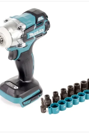 Retour Gratuit Makita DTW 285 Z 18 V Li-Ion Boulonneuse à chocs sans fil + 9 Douilles B-54645 1/2" - sans Batteries, ni Chargeur