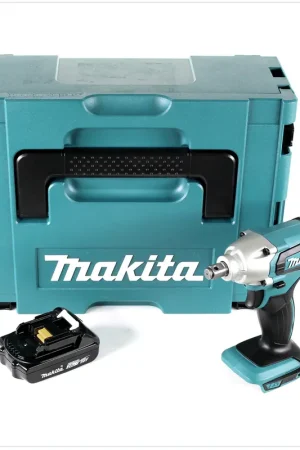 Prix Choc Makita DTW 190 Y1J 18V Li-Ion Boulonneuse à chocs sans fil avec boîtier Makpac + 1x Batterie BL 1820 2,0 Ah - sans Chargeur