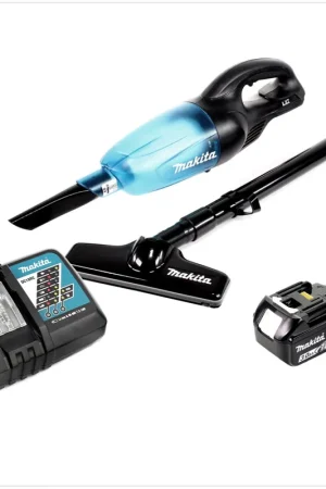 Prix Cassé Makita DCL 180 B 18V Li-Ion Aspirateur compact sans fil Noir + 1x Batterie BL 1830 3,0 Ah + Chargeur rapide DC 18 RC