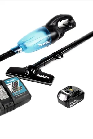 Makita DCL 180 B 18V Li-Ion Aspirateur compact sans fil Noir + 1x Batterie BL 1840 4,0 Ah + Chargeur rapide DC 18 RC Meilleure Vente