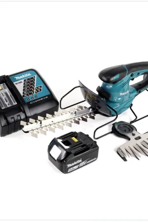 Certifié Makita DUM 168 18V Li-ion Taille-herbes sans fil + 1x Batterie BL1850 5,0 Ah + 1x Chargeur DC18RC + 1x lame UH 200 D de 20 cm