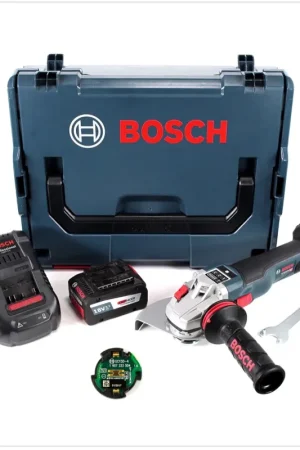Offre Du Jour Bosch GWS 18 V-150 SC Professional Meuleuse angulaire sans fil Ø 150 mm avec boîtier L-Boxx + Module de connectivité Bluetooth GCY 30-4 + 1x Batterie GBA 6,3 Ah + Chargeur GAL 1880