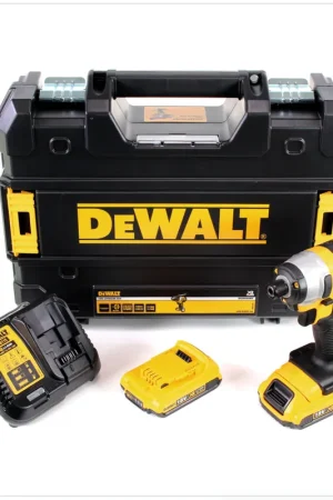 Produit De Marque Dewalt DCF 885 D2 18V XR Li-ion Visseuse à Chocs sans fil avec boîtier TSTAK + 2x Batteries DCB 183 18V - 2 Ah XR Li-Ion + Chargeur DCB 115