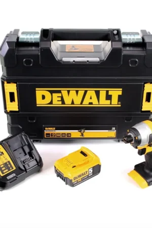 Dewalt DCF 885 P1 18V XR Li-ion Visseuse à Chocs sans fil avec boîtier TSTAK + 1x Batterie DCB 184 18 V 5 Ah XR Li-Ion + Chargeur DCB 115 Marque