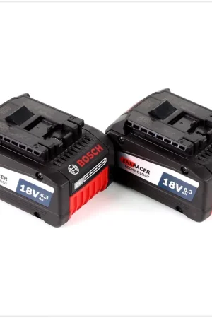 Petit Prix Bosch 2x GBA 18V 6,3 Ah / 6300 mAh EneRacer Professional Li-Ion Batterie ( 0615990J02 )