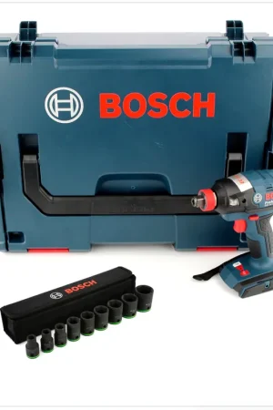 Bosch GDX 18 V-EC Professional 18 V Visseuse à chocs sans fil avec boîtier L-Boxx ( 06019B9103 ) + Set de 9 douilles adaptables 1/2" ( 2608551100 ) Achetez Aujourd'hui