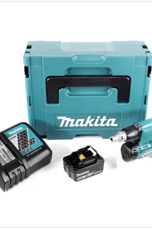 Expédié Aujourd'hui Makita DFS 450 RM1J 18 V Visseuse plaque de plâtre sans fil avec boîtier Makpac + 1x Batterie BL 1840 4,0 Ah + 1x Chargeur rapide DC 18 RC