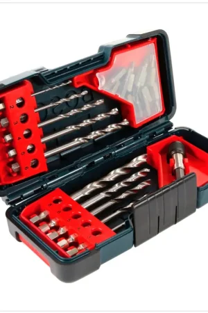 Top Vente Bosch Tough Box Coffret de 23 Pièces de perçage et de vissage (2607019912)