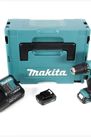Vente Flash Makita DF 331 DSYJ 10,8 V Li-Ion Perceuse visseuse sans fil avec boîtier Makpac + 2x Batteries Makita BL 1020 B 10,8 V 2,0 Ah + Chargeur rapide DC 10 SA 10,8 V