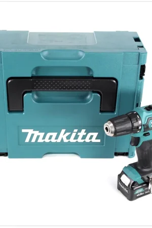 Soldes Makita DF 331 DM1J 10,8 V Li-Ion Perceuse visseuse sans fil + Coffret Makpac + 1x Batterie Makita BL 1040 B 10,8 V 4,0 Ah - sans chargeur