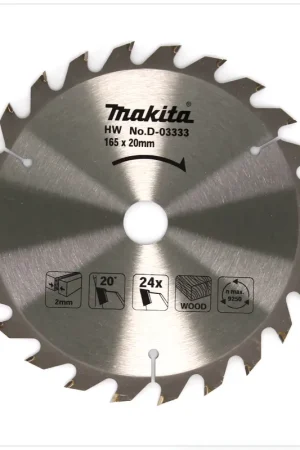 Makita HW D-03333 Lame de scie Ø 165 x 20 x 2 mm 24 Dents Paiement Sécurisé