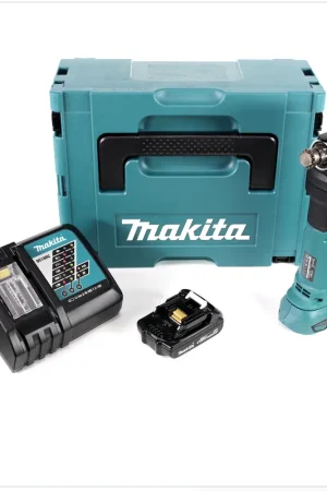 Réduction Makita DTM 51 18V Li-Ion Découpeur-ponceur multifonctions sans fil avec boîtier Makpac + 1x Batterie BL 1815 N 1,5 Ah Li-Ion + Chargeur rapide DC 18 RC
