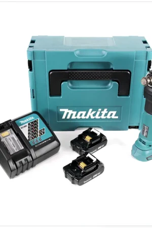 Dernier Modèle Makita DTM 51 RYJ 18V Li-Ion Découpeur-ponceur multifonctions sans fil avec boîtier Makpac + 2x Batteries BL 1820 2,0 Ah Li-Ion + Chargeur rapide DC 18 RC