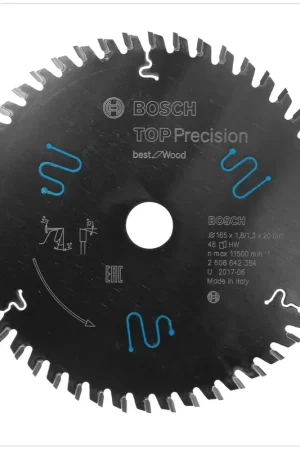 Bon Marché Bosch Pro Lame de scie circulaire Ø 165 mm Top Precision Best for Wood pour scies plongeantes et scies circulaires portatives ( 2608642384 )