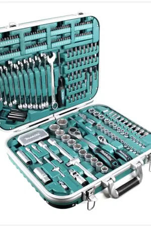 Makita Set d'outils de 227 Pièces + Mallette de transport verrouillable ( P-90532 ) avec Embouts, Cliquets et Clés Meilleure Vente