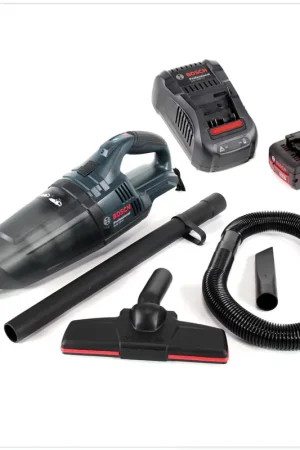Bosch GAS 18 V Li-Ion Aspirateur sans fil ( 06019C6100 ) + 1x Batterie GBA 18 V 4,0 Ah + 1x Chargeur rapide GAL 1880 CV Meilleur Choix