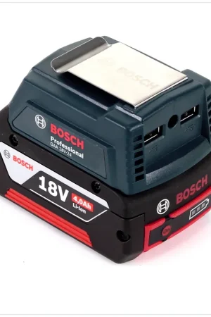 Prix Réduit Bosch Power Set mit GAA Professional Chargeur USB Adaptateur pour Batterie 14,4 V / 18 V + 1x Batterie GBA 18V 4,0 Ah Li-Ion