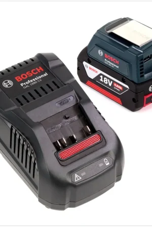 Bosch Power Set mit GAA Professional Chargeur USB Adaptateur pour Batterie 14,4 V / 18 V + 1x Batterie GBA 18V 4,0 Ah Li-Ion + 1x Chargeur rapide GAL 1880 CV Meilleur Choix